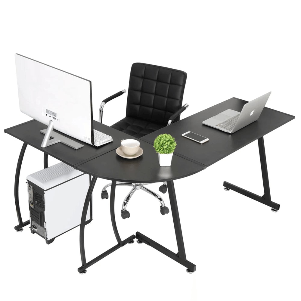LShaped Corner Desk Computer Game Office Durable Laptop Workstation Study Desk For Home Office Setu 9