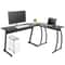 LShaped Corner Desk Computer Game Office Durable Laptop Workstation Study Desk For Home Office Setu 3