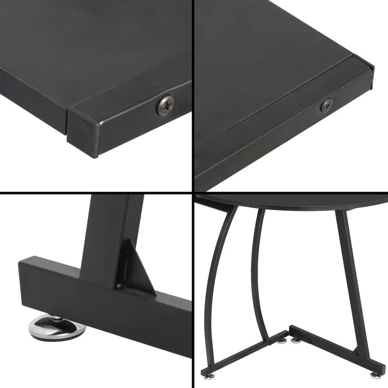 LShaped Corner Desk Computer Game Office Durable Laptop Workstation Study Desk For Home Office Setu 5