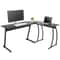LShaped Corner Desk Computer Game Office Durable Laptop Workstation Study Desk For Home Office Setu 6