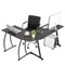 LShaped Corner Desk Computer Game Office Durable Laptop Workstation Study Desk For Home Office Setu 7