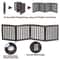 Freestanding Dog Gate Pet Safety Barrier MDF Coffee Colour Panels Folding ZShape Gate For Doorways 4