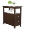 Narrow Side Table With Drawer And Shelf Chairside End Table Home Decor Storage For Small Spaces 7