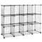 Metal Storage Organizer Wire Cube Storage Shelves DIY Closet Cabinet Bookshelf For Office Home Clot 0