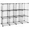 Metal Storage Organizer Wire Cube Storage Shelves DIY Closet Cabinet Bookshelf For Office Home Clot 0