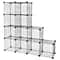 Metal Storage Organizer Wire Cube Storage Shelves DIY Closet Cabinet Bookshelf For Office Home Clot 1