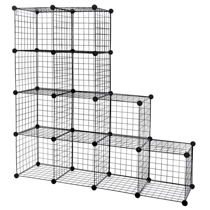 Metal Storage Organizer Wire Cube Storage Shelves DIY Closet Cabinet Bookshelf For Office Home Clot 1