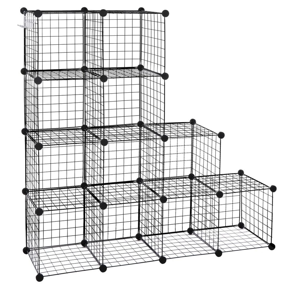 Metal Storage Organizer Wire Cube Storage Shelves DIY Closet Cabinet Bookshelf For Office Home Clot 2