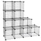 Metal Storage Organizer Wire Cube Storage Shelves DIY Closet Cabinet Bookshelf For Office Home Clot 2