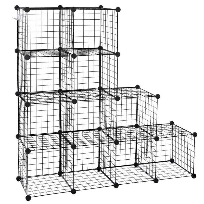Metal Storage Organizer Wire Cube Storage Shelves DIY Closet Cabinet Bookshelf For Office Home Clot 2