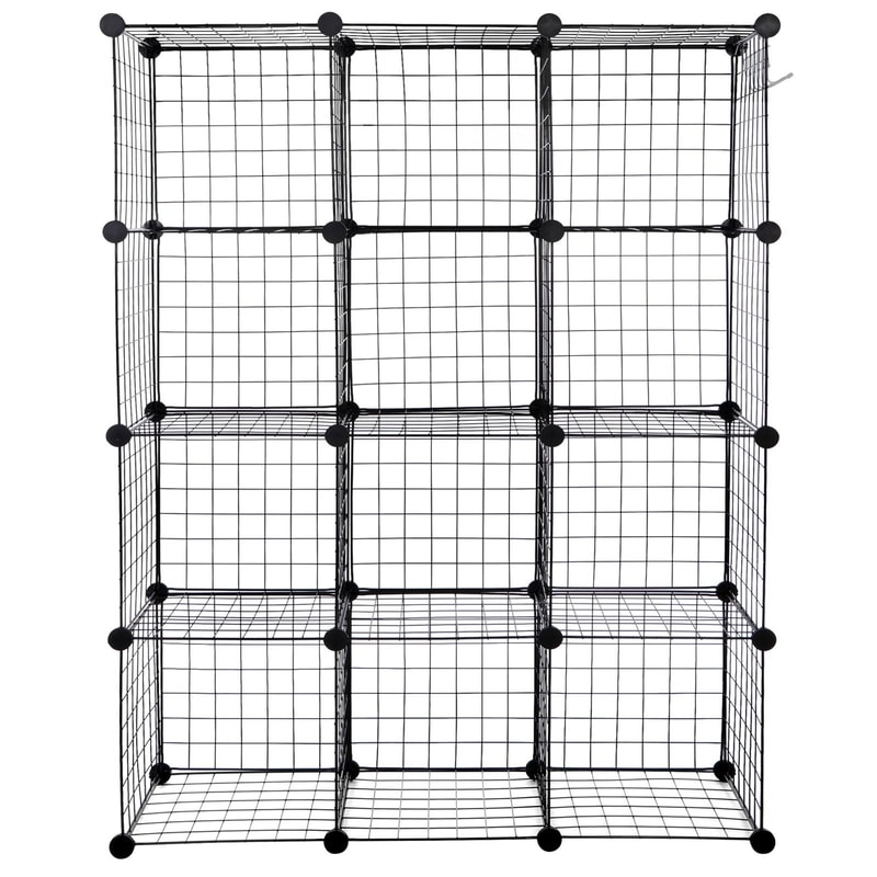 Metal Storage Organizer Wire Cube Storage Shelves DIY Closet Cabinet Bookshelf For Office Home Clot 9