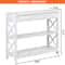 White Hallway Sofa Table Tier Console Table With Storage Shelf For Living Room MDF Home Decor Table 1