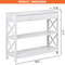 White Hallway Sofa Table Tier Console Table With Storage Shelf For Living Room MDF Home Decor Table 1