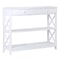 White Hallway Sofa Table Tier Console Table With Storage Shelf For Living Room MDF Home Decor Table 11