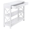 White Hallway Sofa Table Tier Console Table With Storage Shelf For Living Room MDF Home Decor Table 13