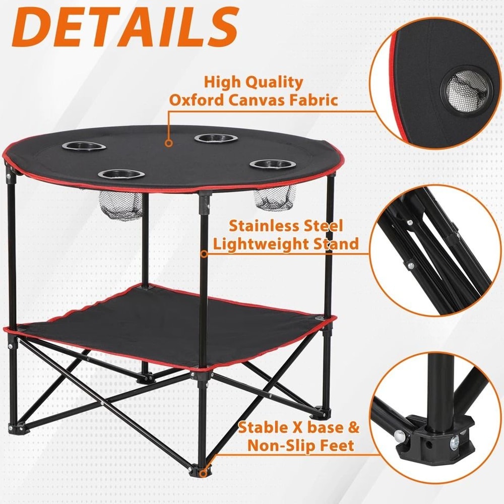 Portable Foldable Camping Table Lightweight Outdoor Table Perfect For Beach Picnic Camping 4