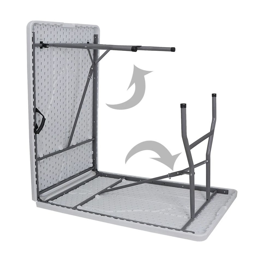 Folding Picnic Table For BBQ Camping Indoor Outdoor Use Portable Durable Easy To Store With NonSl 4