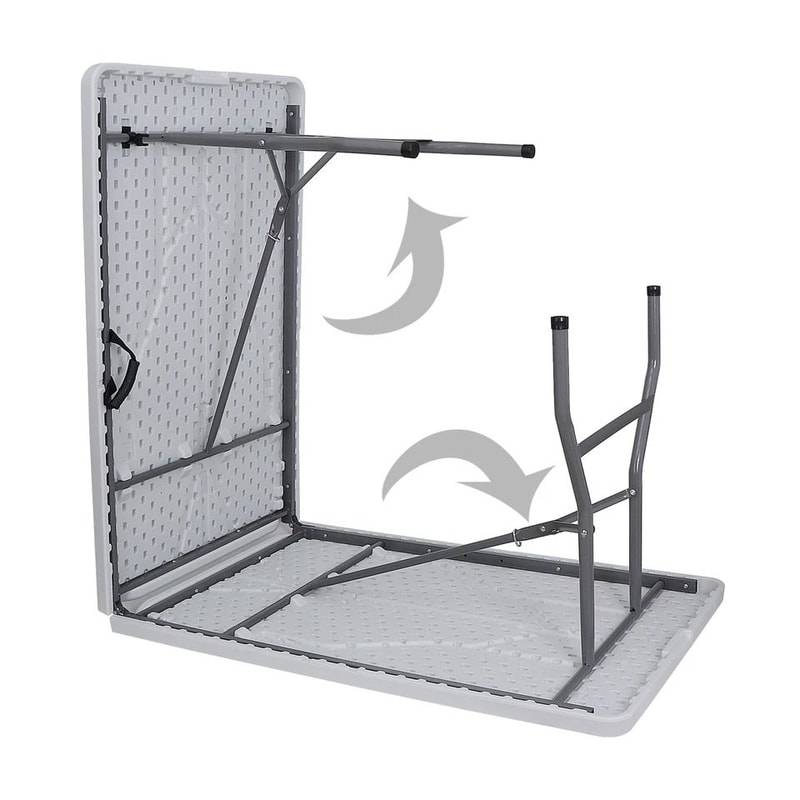 Folding Picnic Table For BBQ Camping Indoor Outdoor Use Portable Durable Easy To Store With NonSl 4