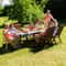 Folding Picnic Table For BBQ Camping Indoor Outdoor Use Portable Durable Easy To Store With NonSl 9