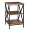 XShaped End Table With Shelves Tier Square Side Table Modern Design For Living Room And Bedroom 9