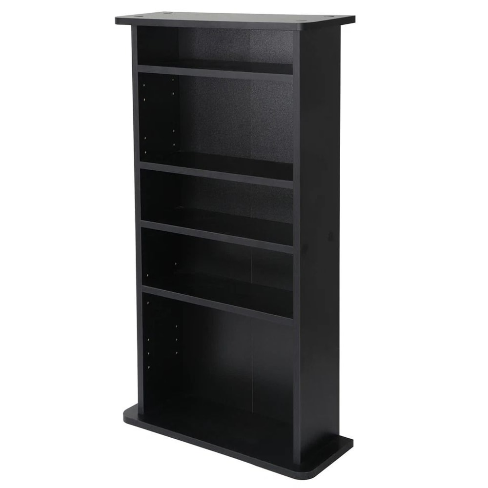 Tier CD Media Storage Cabinet Adjustable DVD Book Shelf With Customizable Display Spacious And Dura 12