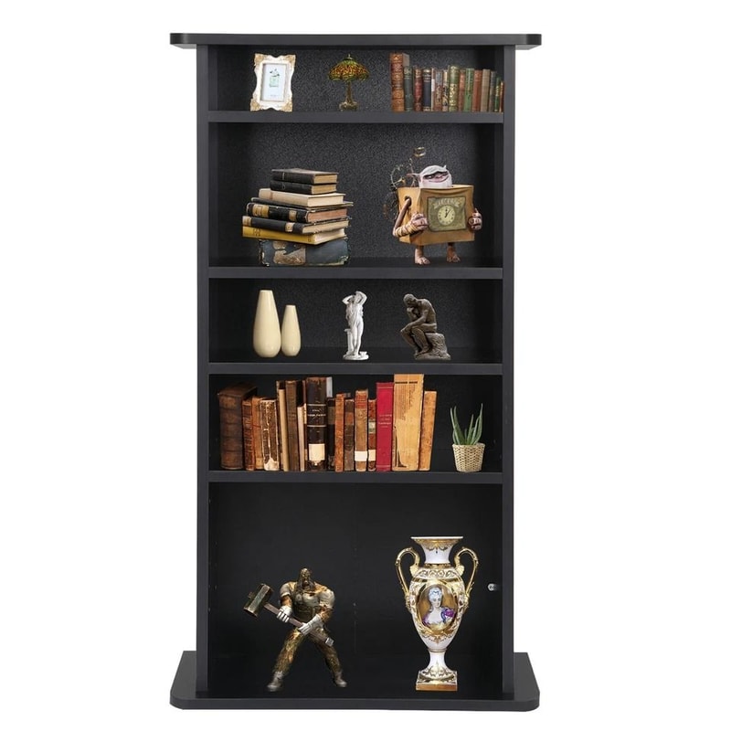 Tier CD Media Storage Cabinet Adjustable DVD Book Shelf With Customizable Display Spacious And Dura 6