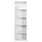 White Tier Bookcase Storage Modern Open Shelf High Back Design Stylish Indoor Storage Unit Durable 4
