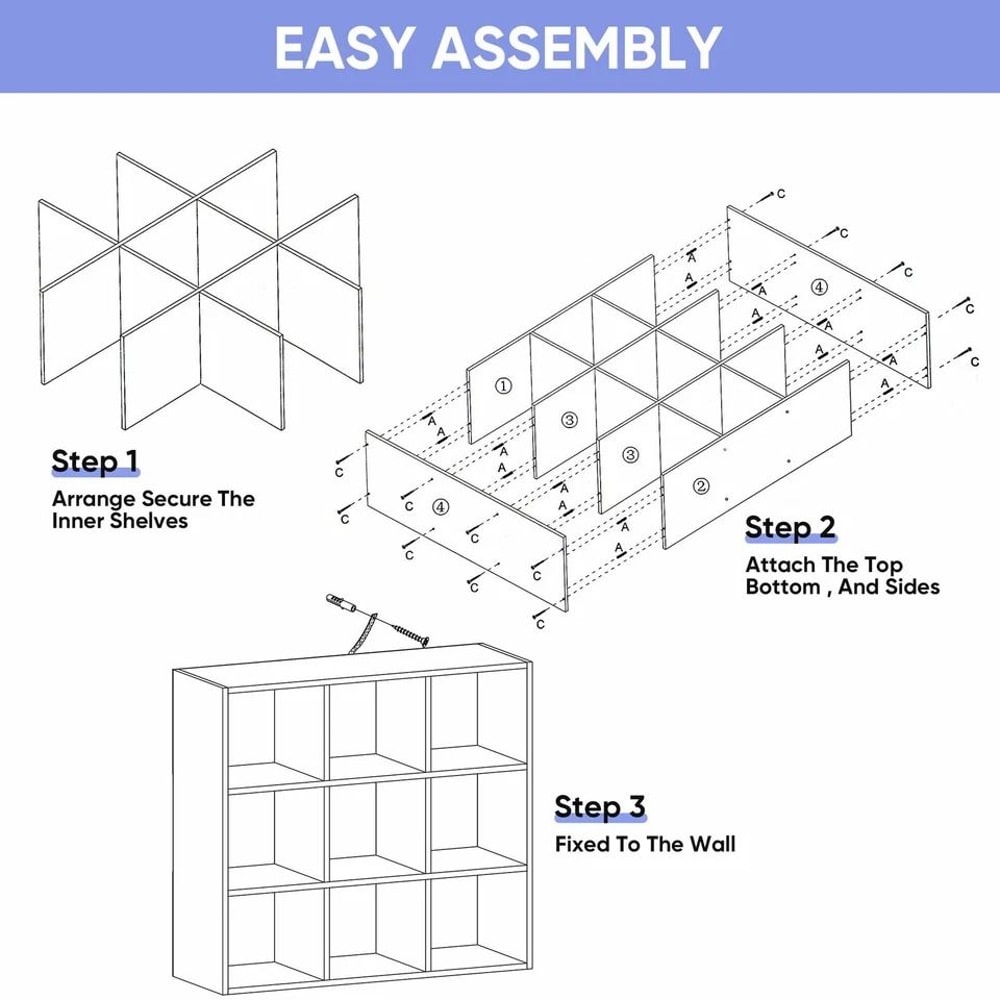 White Storage Organizer Cube Closet Organizer Bookcase Shelving For Living Room Or Office 9