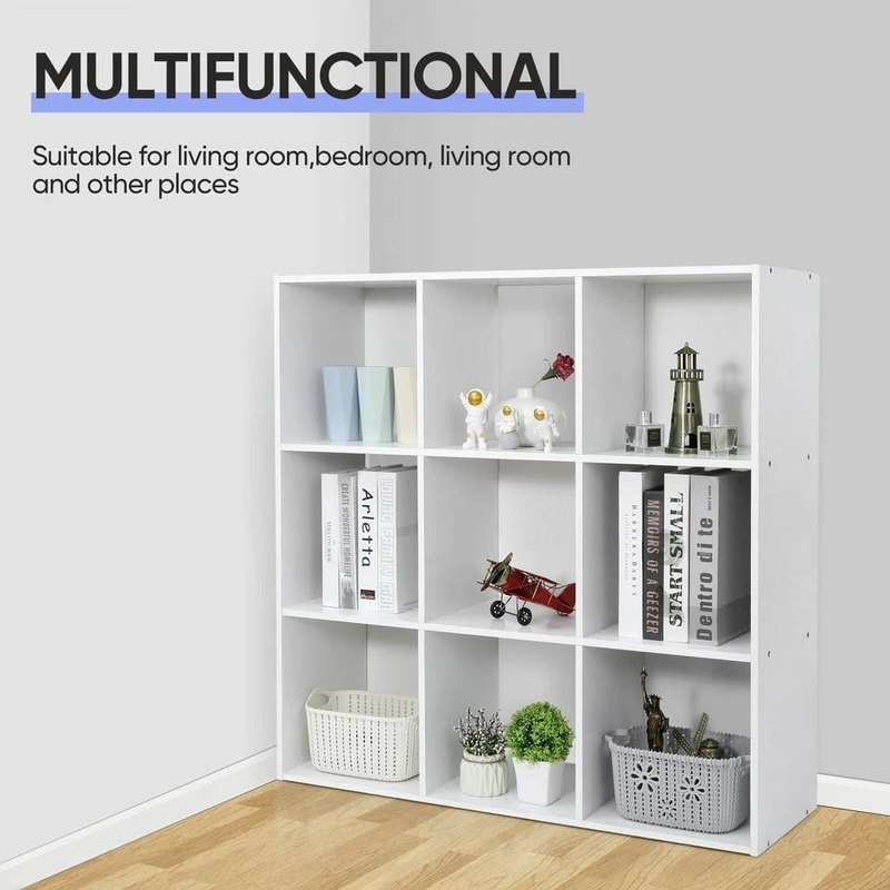 White Storage Organizer Cube Closet Organizer Bookcase Shelving For Living Room Or Office 2