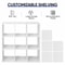 White Storage Organizer Cube Closet Organizer Bookcase Shelving For Living Room Or Office 4