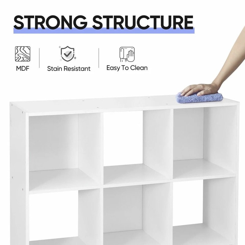 White Storage Organizer Cube Closet Organizer Bookcase Shelving For Living Room Or Office 5