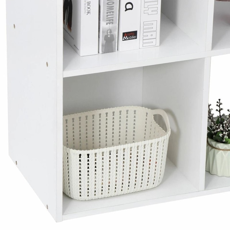 White Storage Organizer Cube Closet Organizer Bookcase Shelving For Living Room Or Office 7