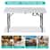 Folding Table Adjustable Height White Indoor And Outdoor Camping Table Perfect For Party And Picnic 5