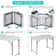 Folding Table Adjustable Height White Indoor And Outdoor Camping Table Perfect For Party And Picnic 6