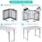 Folding Table Adjustable Height White Indoor And Outdoor Camping Table Perfect For Party And Picnic 6