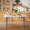 Folding Table Adjustable Height White Indoor And Outdoor Camping Table Perfect For Party And Picnic 8
