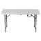 Folding Table Adjustable Height White Indoor And Outdoor Camping Table Perfect For Party And Picnic 12