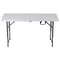 Folding Table Adjustable Height White Indoor And Outdoor Camping Table Perfect For Party And Picnic 12