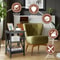 Tier End Table Stand For Sofa Bed SpaceSaving Bedroom Living Room Storage Compact MDF Side Table Fo 2