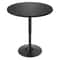 Adjustable Height Pub Bar Table Black Wooden Round Top Chrome Base Perfect For Kitchen Bistro And C 0
