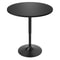 Adjustable Height Pub Bar Table Black Wooden Round Top Chrome Base Perfect For Kitchen Bistro And C 0