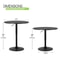 Adjustable Height Pub Bar Table Black Wooden Round Top Chrome Base Perfect For Kitchen Bistro And C 1