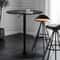 Adjustable Height Pub Bar Table Black Wooden Round Top Chrome Base Perfect For Kitchen Bistro And C 3