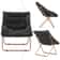 Black Folding Saucer Chair Soft Faux Fur Lounge Chair Cozy Accent Chair For Bedroom Comfortable Com 6