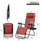 Zero Gravity Lounge Chair Foldable Outdoor Recliner With Drink Holder Adjustable Headrest Beach Cha 1