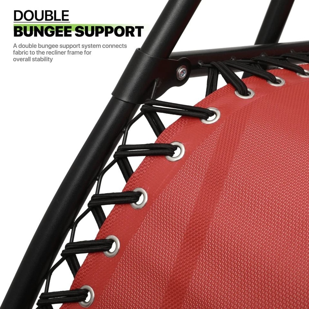 Zero Gravity Lounge Chair Foldable Outdoor Recliner With Drink Holder Adjustable Headrest Beach Cha 6