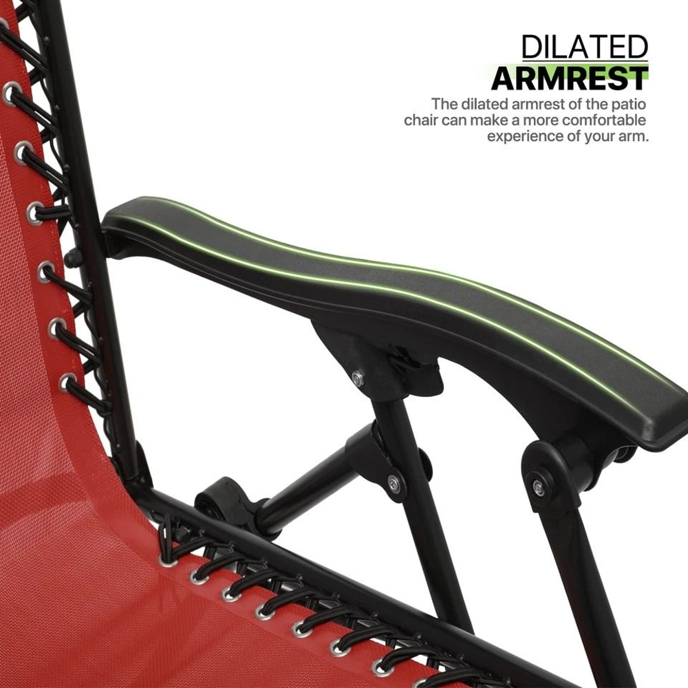 Zero Gravity Lounge Chair Foldable Outdoor Recliner With Drink Holder Adjustable Headrest Beach Cha 7