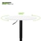 Adjustable Height Bar Table White Wooden Round Top Chrome Base For Pub Kitchen Patio 6