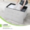 Foldable Storage Ottoman Light Gray Foot Stool Bench With Chest Flipping Lid For Extra Seating 4