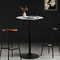 Adjustable Height Silver Pub Bar Cocktail Table, Swivel Wood Round Tabletop, Sleek Metal Base for Home and Venue